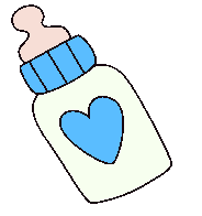 biberon coeur bleu